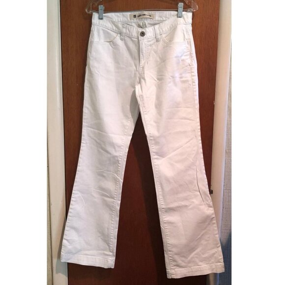 GAP LONG & LEAN STRETCH, WHITE, JEANS, SIZE 6R, BOOT CUT/FLARE - Picture 2 of 9